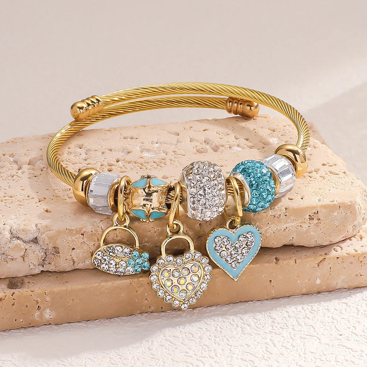 Bracelete Multi Elementos Dourado