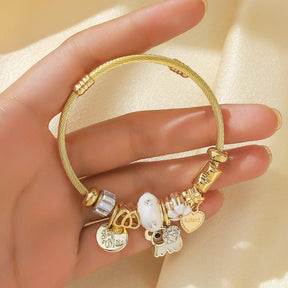 Bracelete Multi Elementos Dourado