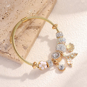 Bracelete Multi Elementos Dourado